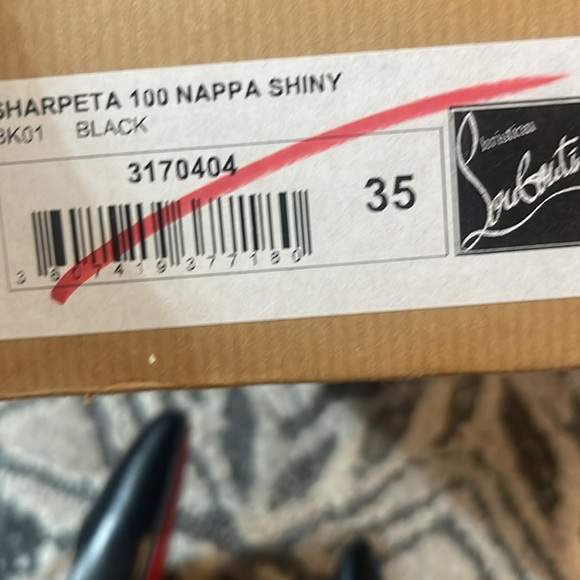 Christian Louboutin Sharpeta 100 Nappa Shiny Black - Picture 10 of 10